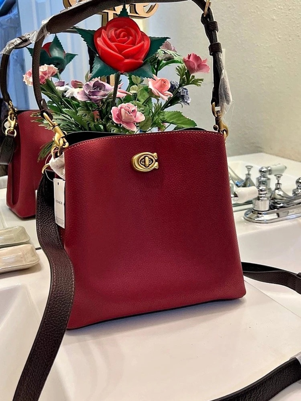 Coach Willow Bucket Bag brick Red